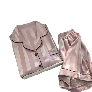 MOTE-MH174 yaz ince kadın Loungewear kısa kollu şort bayanlar pijama giyilebilir 2 parça/takım Ins tarzı gecelik toptan - Product Image 1