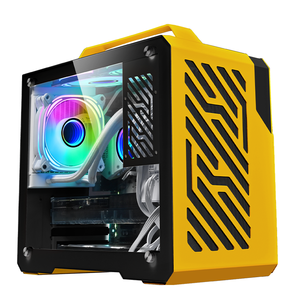 Chất Lượng Cao Nhôm Chơi Game Trường Hợp PC Máy Tính Giữa Tháp Micro-atx PC Trường Hợp Với Side Glass Bảng Điều Chỉnh - Product Image 1