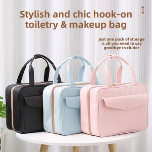 Bolsa de Cosméticos Colgante con Separación para Seco y Húmedo, Impermeable, Portátil, para Viajes - Product Image 4