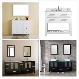 Vasques doubles en bois 72 pouces Ethan Allen Flair Meubles de salle de bain sans pieds - Product Image 6