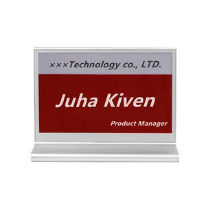 Placa de Identificación Inteligente de Doble Cara con Pantalla de Tinta Electrónica, Letrero Electrónico para Mesa, Placa de Identificación Electrónica para Conferencias - Product Image 1
