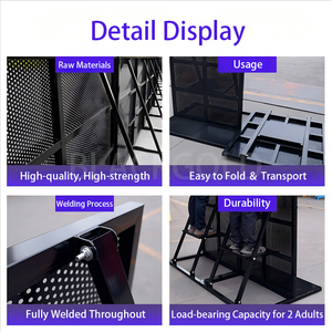 Recinzione Temporanea in Acciaio Zincato CE ISO, Barriera per il Controllo della Folla in Centri Commerciali, Aeroporti e Impianti Sportivi - Product Image 2