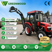 Rétrocaveuse compacte montée sur tracteur, entraînée par prise de force, attache 3 points, rétrocaveuse hydraulique agricole pour tracteurs de 20 à 60 CV