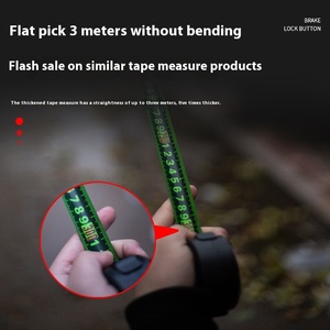 Thước dây thép huỳnh quang 3M 5M 7.5m 10m vàng đen dày cứng chống rơi hộp thước huỳnh quang - Product Image 4