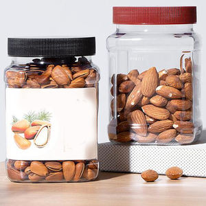 ขวดพลาสติก PET ทรงกลม/เหลี่ยม <span class=keywords><strong>ปาก</strong></span>กว้าง ขนาด 600 มล. 1000 มล. สำหรับบรรจุเครื่องเทศ น้ำผึ้ง ถั่ว พร้อมฝาเกลียวแบบมีปุ่ม - Product Image 2