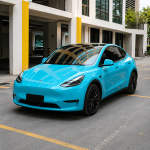 Vinilo Autoadhesivo con Efecto de Cambio de Color, Color Azul Miami, PET de Alto Brillo, Autoregenerable, Antiarañazos, para Envoltura de Automóviles - Product Image 1
