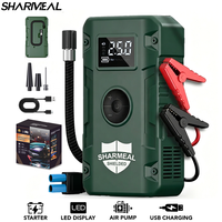Sharmeal Fabricant OEM&ODM Démarreur de Batterie 12V 6000mAh avec Compresseur d'Air, Batterie Externe Portable pour Voiture