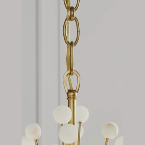 Sputnik Alabaster <b>Chandelier</b>/Pendant/Hanging <b>Light</b> in Hand-Rubbed Antique Brass for Living Dining Kitchen 110V - Product Image 2