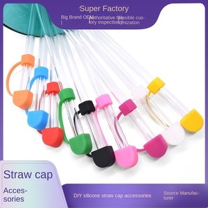 Wholesale Custom 10mm Silicone <strong>Straw</strong> <strong>Hat</strong> for Stanley Cup Universal Bar Accessories <strong>Straw</strong> Topper - Product Image 3