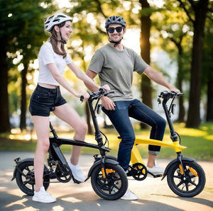 Mini vélo de ville électrique de 14 pouces de forme unique 400W moteur de moyeu arrière de puissance 36V 55KM de portée pour adultes petite famille de vélo <span class=keywords><strong>Nice</strong></span> Look - Product Image 2