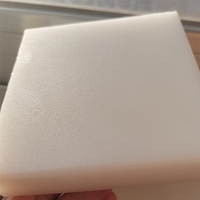 Planche en PE à finition mate antidérapante, givrée d'un côté, épaisseur 3-30 mm, blanche, écologique, résistante aux chocs, feuille de plastique à découper