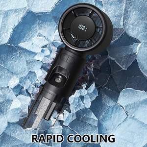 Ventilador de Mano Portátil Recargable USB con Pantalla LED Digital para Exteriores, 2500mAh, con Rociador de Agua para Pestañas y Tanque de Agua - Product Image 5