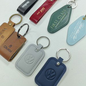 Porte-clés en cuir de haute qualité, design personnalisé, durable, minimaliste, pour clés de voiture, porte-clés personnalisés, promotions, salon automobile, cadeaux d'affaires - Product Image 3