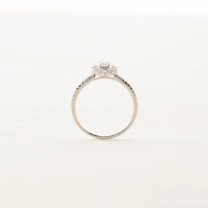 Bague de mariage en or 18 carats plaqué or avec diamant rond, bijoux fins, livraison directe, cadeau pour femme, bague de fiançailles - Product Image 2