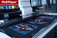 Vente directe usine Grande machine à broder Holihope à tête unique 15 aiguilles 500*1200mm pour broderie 3D et logo personnalisé