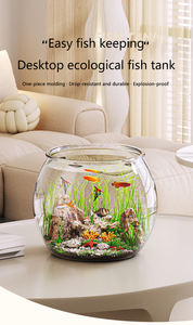 금붕어 수조 조경용 장식용 어항 전용 수족관 어항 투명 데스크탑 거실 미니어처 풍경 수조 - Product Image 2