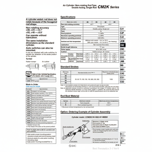 กระบอกลมนิวเมติก SMC CDM2KB32-100AZ ชิ้นส่วนนิวเมติก - Product Image 1