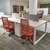 Mobilier de bureau moderne blanc 2-8 places bureau poste de travail bureau dans bureau