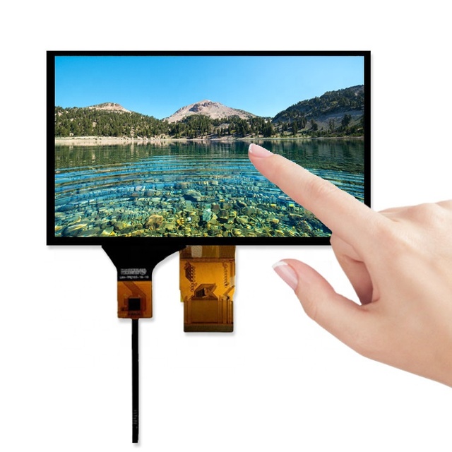 Wisecoco Sunlight Readable 7 Inch 1024*600 Wide Temperature High Brightness 2000nits Lvds I2c Touchscreen Lcd Module Display