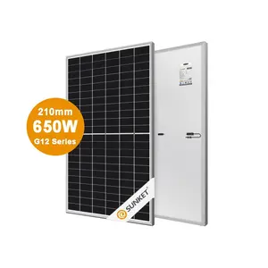 Sunket solar power panel for houses sun power 800w pv modul 400 w 500w bifacial panneaux solaire