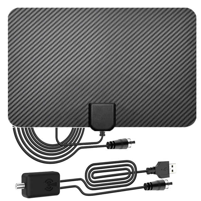 4K Digital HDTV Combination Antenna Indoor Thin Panel UHF Signal Receiver ATSC DVB-T2 ISDB