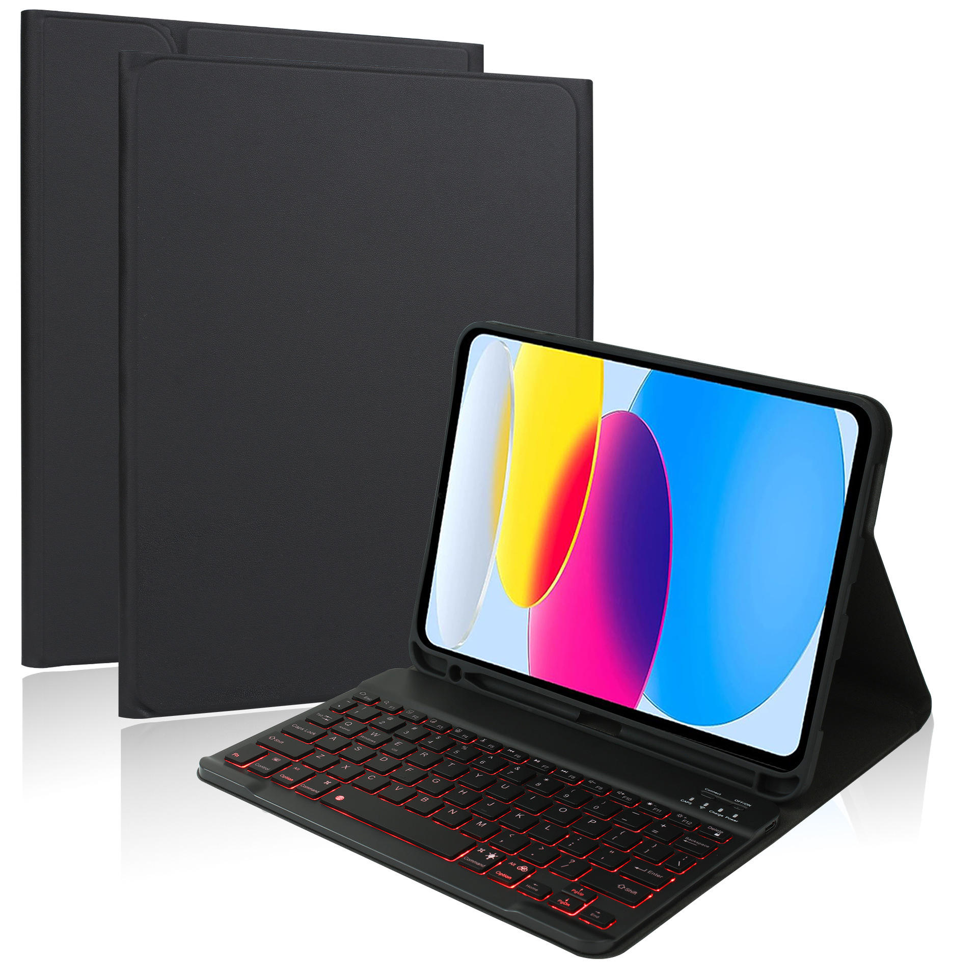 Elegant black-pure black backlit keyboard