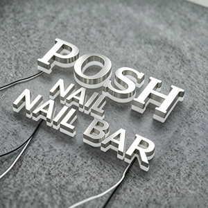 Letras LED de Canal Inverso 3D de Acero Inoxidable, Letrero Acrílico Impermeable Iluminado, Logotipo Comercial Personalizado para Exteriores, Retroiluminado 3D - Product Image 5