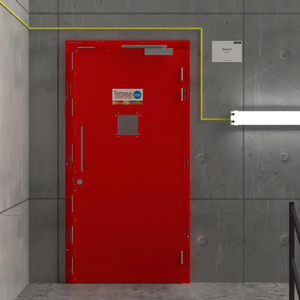 İç ticari kullanım için 3Hr yangın derecesi anti-hırsızlık yangın kapısı ile özel renk çelik güvenlik giriş kapısı - Product Image 4