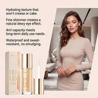 Fard à paupières liquide pailleté or champagne, effet métallique, longue tenue, waterproof, maquillage pour les yeux, fabricant OEM ODM, marque privée