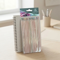 Crayons de couleur en bois, crayons d'art de couleurs mélangées pour le dessin, l'esquisse et l'utilisation scolaire