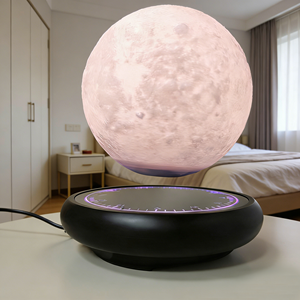 HCNT Speaker Night <b>Light</b> Magnetic Levitating Moon Lamp 16 Colors Gradient Base 3 Colors Touch Control 360° Rotation - Product Image 3