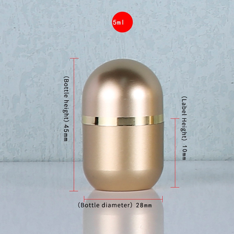 Bottiglia dorata da 5ml + coperchio