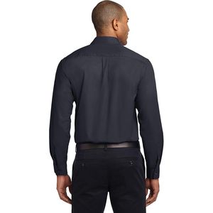 Chemise boutonnée à manches longues personnalisée pour homme, coupe classique, broderie personnalisée, entretien facile, chemise habillée - Product Image 5