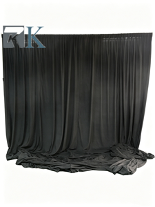 ผ้าม่านสีดำพร้อมขาตั้งสำหรับฉากหลังงานอีเว้นท์ ผ้าม่านตกแต่งบ้าน งานแสดงสินค้า โรงแรม - Product Image 2