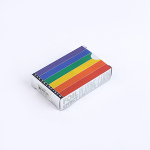 Cartas de póquer de papel de aluminio de San <span class=keywords><strong>Francisco</strong></span> de color arcoíris, parte delantera y trasera, ambos lados, fabricante de naipes de PVC impresos personalizados - Product Image 6