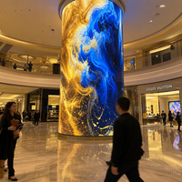 Écran LED flexible P3, module souple, armoire incurvée pour colonne cylindrique, publicité en centre commercial, installation intérieure