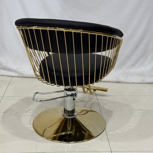 Fauteuil de Barbier Ergonomique Inclinable avec Coussin en Mousse Épaisse, Repose-Pieds Antidérapant Durable et Cadre Métallique Antirouille pour Salon de Coiffure - Product Image 3