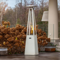 Vente chaude Triangle Patio Chauffage Facile À Déplacer Pyramide Chauffage Au Gaz Extérieur Portable Chauffage Rapide Fer Avec Pulvérisation Réchauffeur Avec CE