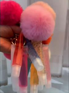 Ensemble de porte-clés très prisé : Rouge à lèvres végétalien mat, repulpeur de lèvres scintillant, maquillage hydratant pour les lèvres saveur fruits arc-en-ciel - Product Image 2