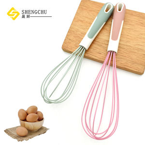 Batteur à œufs en silicone de 10/12 pouces, ustensile de cuisine pour la pâtisserie, <span class=keywords><strong>manuel</strong></span>, facile à utiliser pour fouetter les blancs d'œufs/la crème <span class=keywords><strong>double</strong></span> pour obtenir des pics doux - Product Image 6