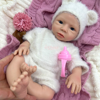 Poupée Reborn Bébé Fille Réaliste de 18 Pouces en Silicone, avec Fonction Boire et Peau Humide, Veines Visibles, Toucher Doux, Poupée Nouveau-né Réaliste