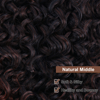 Extensions de cheveux bouclés birmans Julianna Wholesale 9X, en fibres synthétiques bio-proteinées, doux et naturels, en paquet.