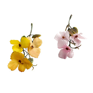 Bouquets de fleurs artificielles en feuilles de vigne colorées pour l'automne, 10 cm, pour épingles à cheveux DIY, accessoires capillaires, accessoires de photographie de mariage - Product Image 5