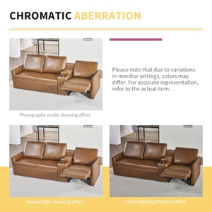 Fauteuil inclinable <span class=keywords><strong>électrique</strong></span> individuel marron en cuir avec port de chargement USB pour salon – Vente en gros - Product Image 6