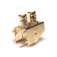 Connecteur vidéo BNC double coque en fer / connecteur BNC 90 degrés double tête Q9 adaptateur double couche