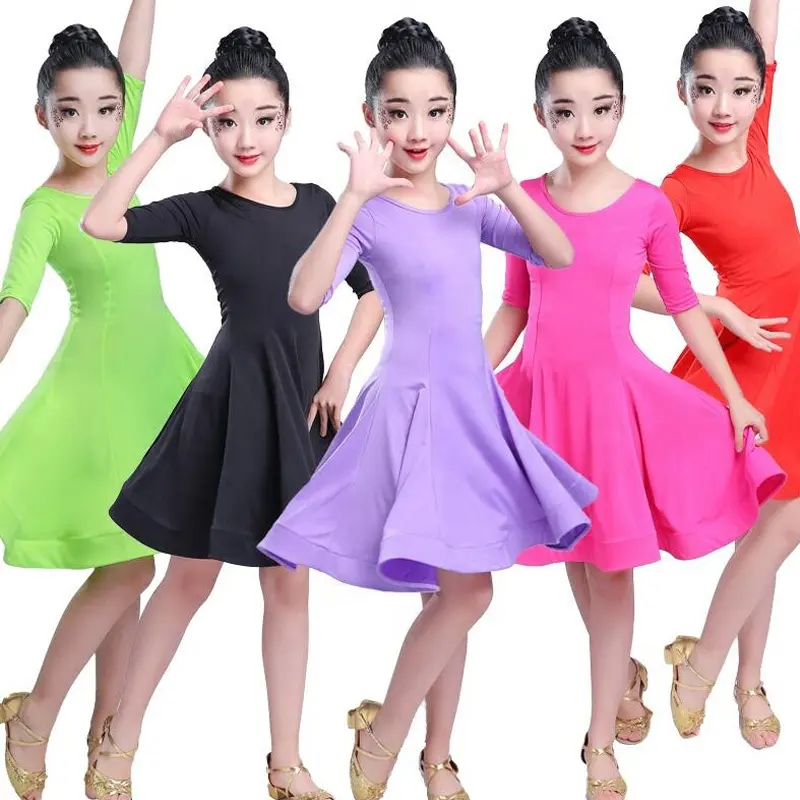 Ragazze Carnevale Jazz Dancewear Costume per Bambini Moderna Sala da Ballo Latino Partito Abito da Ballo Vestito da Dancing Del Bambino Vestiti di Usura per Le Ragazze