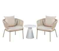 Chaise moderne empilable en rotin pour l'intérieur et l'extérieur ensemble de tables à thé pour restaurants cafés cafés cafés hôpitaux hôtels gymnases