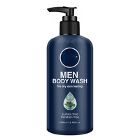 Gel Douche Liquide Nettoyant Corporel Homme Bio Apaisant Peau Parfumé Sans Sulfate Moussant Efficace au Charbon