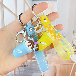 Tracy & Herry 2023 nouveautés couleur bonbon crème glacée porte-clés conception personnalisée cadeau délicat unisexe pendentif en gros - Product Image 2