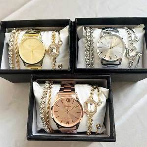 Fashion Women's Stainless Steel Strap <b>Watch</b> Set Quartz <b>Watch</b> Bracelet Set - Product Image 6